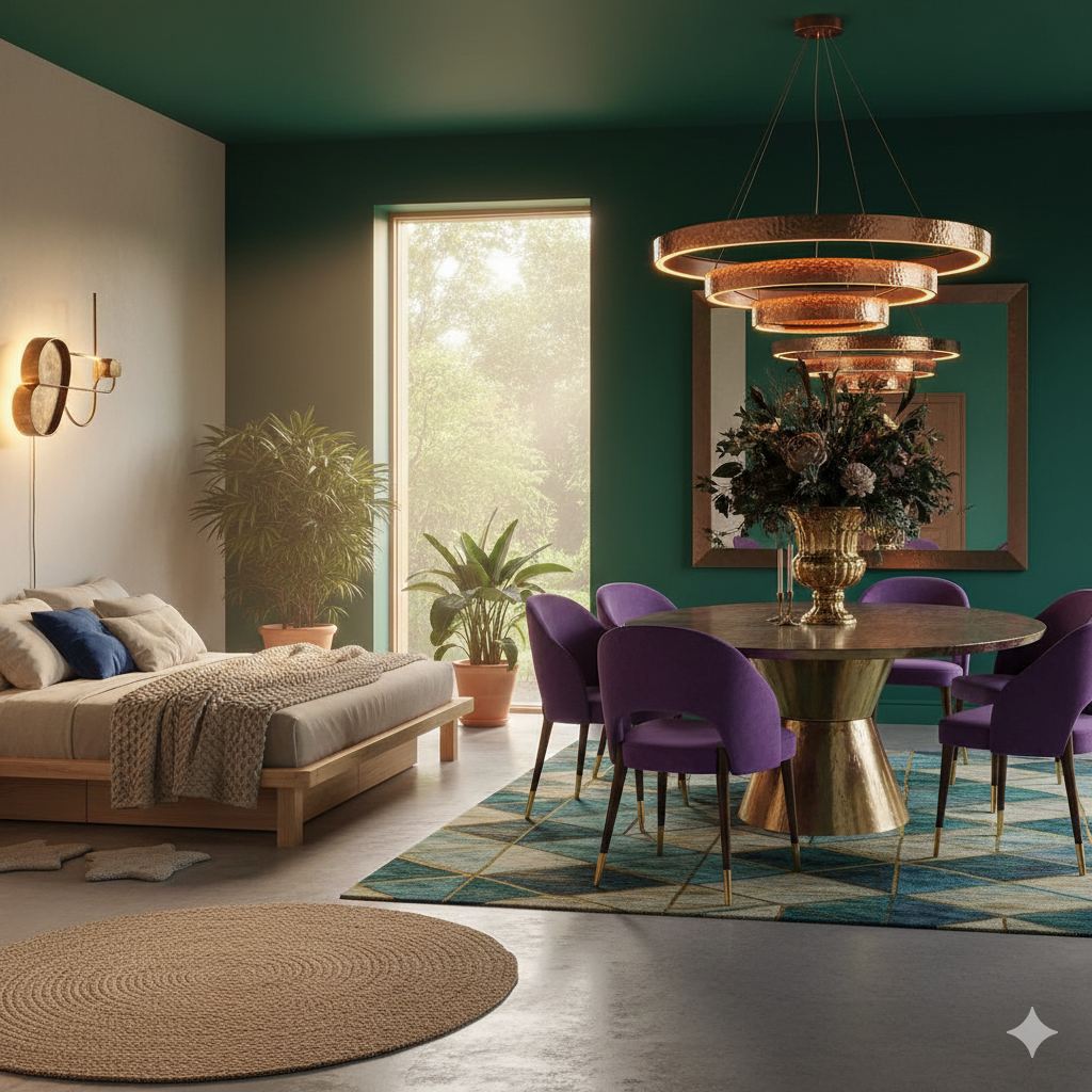 Minimalist home interior inspired by stylistic layout patterns 2025